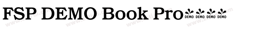 FSP DEMO Book Pro字体转换 FSP DEMO Book Pro字体转换
